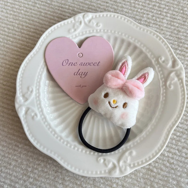 Kawaii Sanrio Wishes Me Mell Sweet Hairpin Hairbands Plush Doll Lovely Hair Accessories for Girls and Children's Birthday Gifts