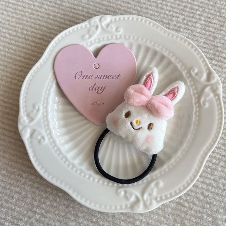 Kawaii Sanrio Wishes Me Mell Sweet Hairpin Hairbands Plush Doll Lovely Hair Accessories for Girls and Children's Birthday Gifts