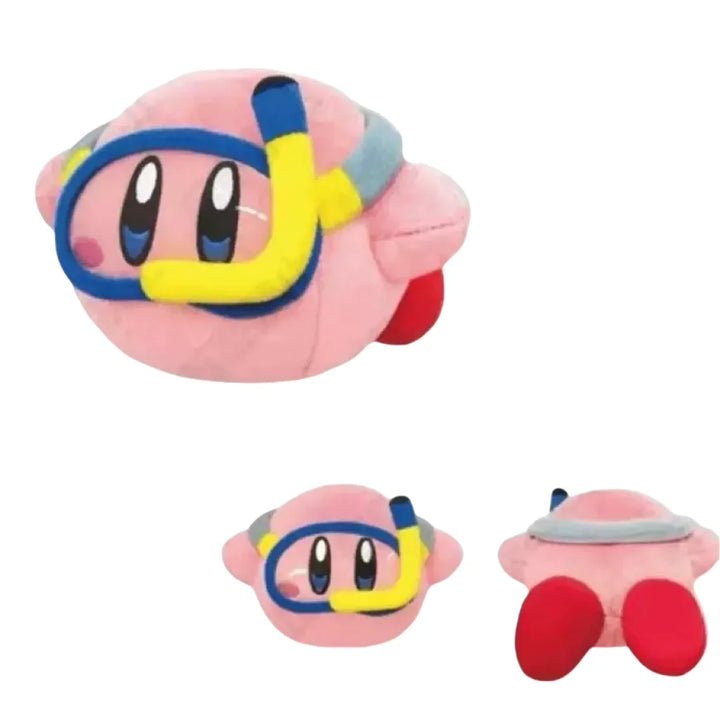 Anime Cartoon Diving Star Kirby Stuffed Doll Toy Swimming Kirby Plush Keychain Decoration Accessories Kawaii Pendant Great Gift