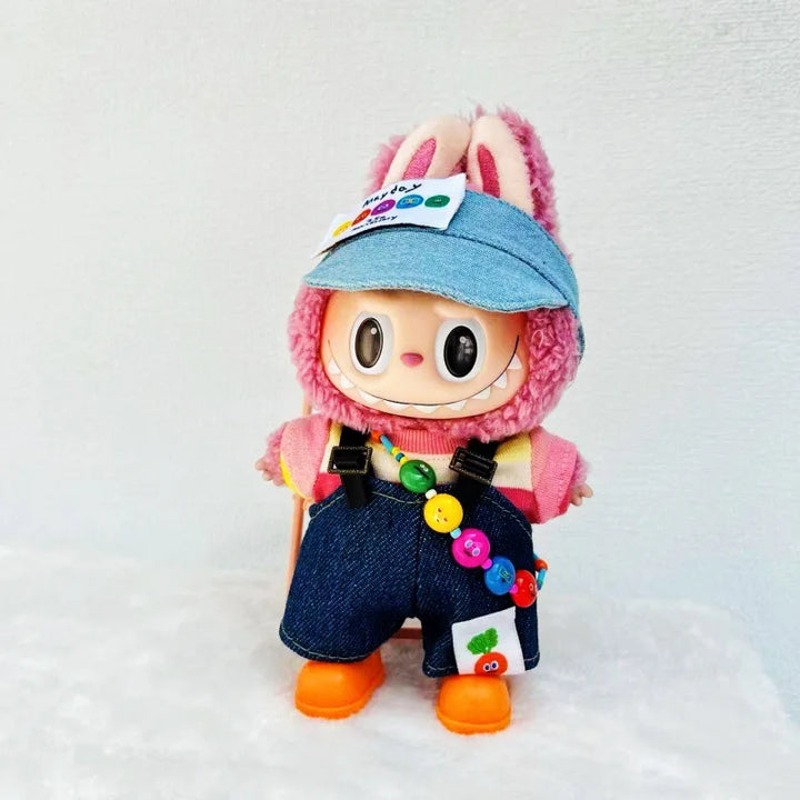 Doll Clothes Only for 15/17cm Vinyl Labubu I II III Mayday Tour Concert Outfit Set Macaron Charm Compatible Kpop Concert Fashion