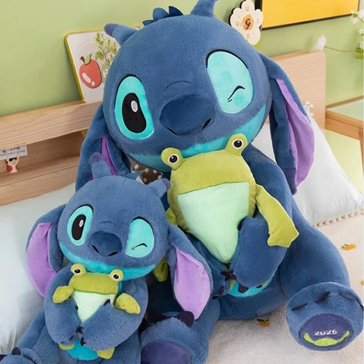 Lilo and Stitch Plush 35/80CM Disney Doll Cartoon Toy Anime Stuffed Kawaii Frog Stich Soft Plushie Kids Birthday Xmas Gifts