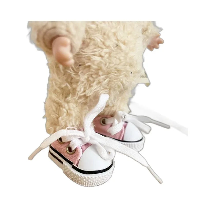 17cm Cute Labubu Leather Shoes Canvas Shoes Sneakers Camera Labubu Korea Kpop Exo DIY Girls Labubu Doll Accessories