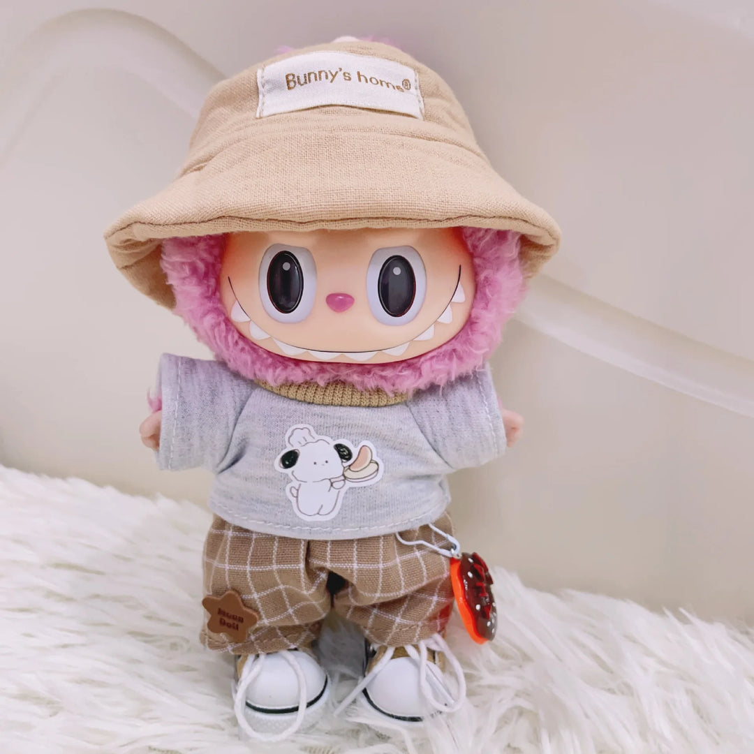 Labubu Doll Clothes Puppy Donut Set Dress Up Accessories 15/17cm Plush Doll'S Clothes Replacement