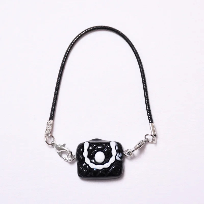 Labubu Doll Clothes Candy Heart Black & Red Two-Tone Dress Set with Camera 15/17cm Plush Doll'S Clothes Replacement Accessories