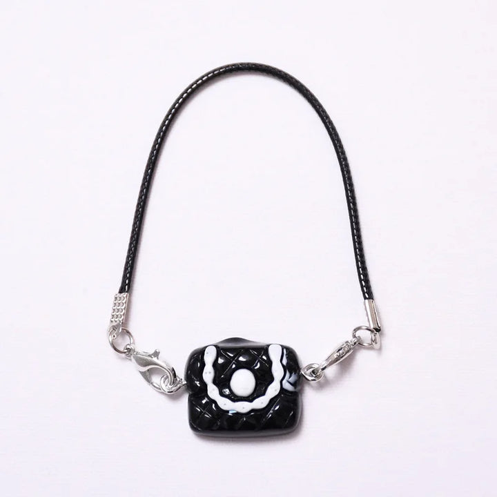 Labubu Doll Clothes Candy Heart Black & Red Two-Tone Dress Set with Camera 15/17cm Plush Doll'S Clothes Replacement Accessories