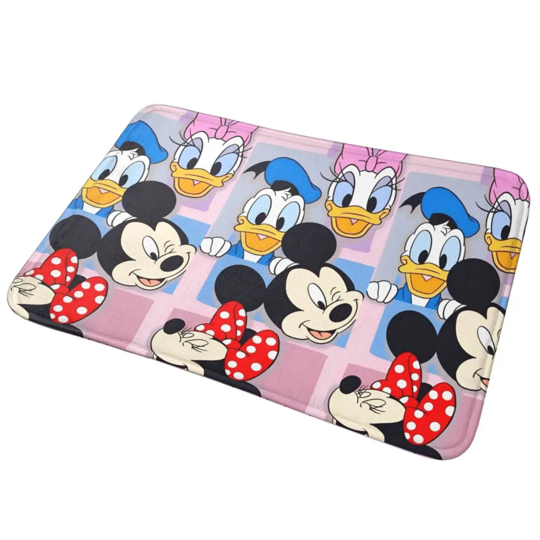 Cute Minnie Cartoon Bathroom Rugs Mat Quick Dry Mickey Bath Rugs Mats Carpet Non-Slip for Shower Tub