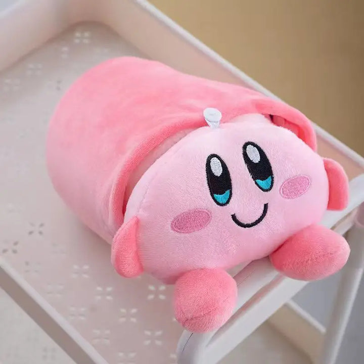 Cute ‌Kirby‌ Blanket Pink Girl Heart Air Conditioner Cartoon Doll Blanket Can Be Used As Pillow Nap Soft Blanket Christmas Gift