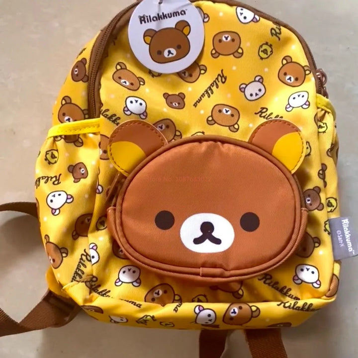 Kawaii Cute Bear Rilakkumas Backpack Large Capacity Anime Cartoon Backpack Stylish Student School Bag Shoulder Bags Schoolbag