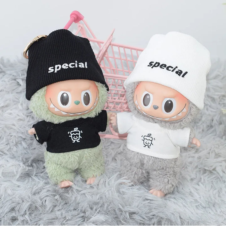 15cm/17cm Labubu Doll Clothes Special Hat Sitting Party 1st 2nd Generation Outfit DIY Gifts
