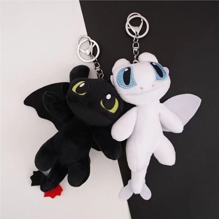 Cute Toothless Creative Pendant Plush Keychain Cartoon Peripheral Dolls School Bag Accessories Friends Children Christmas Gifts