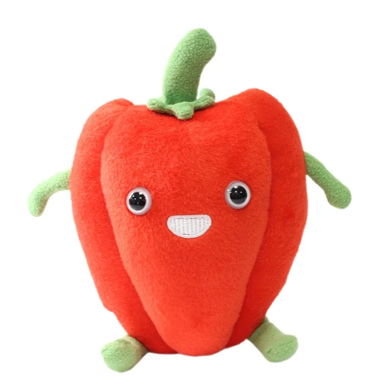 New Creative Cute Children Fruit Vegetable Plush Toys Realistic Carrot Dolls Parent-Child Educational Soft Stuffed Playtime