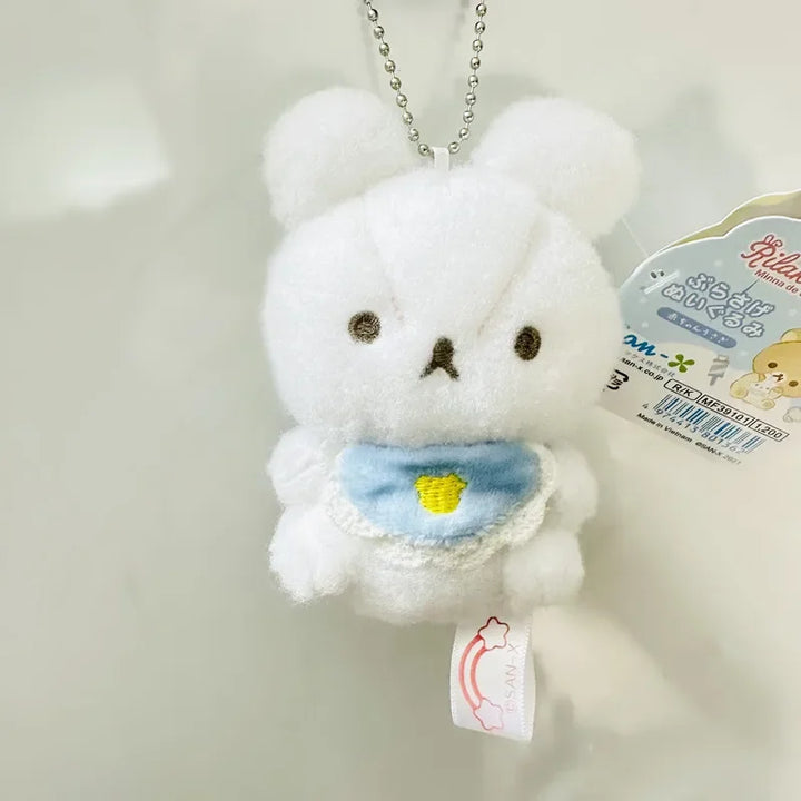Rilakkuma Kawaii Cute Usausababy Bunny Plush Keychain Usa Usa Baby Keychains Anime Key Chain Keyring Girls Toys Small Gift