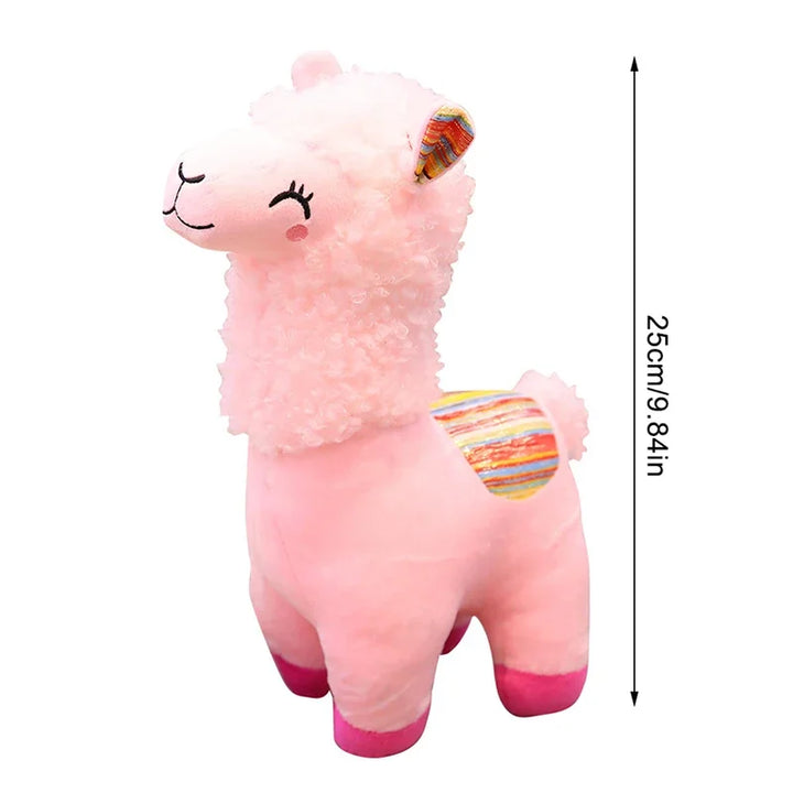 25cm Smile Alpaca Llama Plush Animals Toy Cute Stuffed Doll Household Throw Pillows Home Decoration Kids Toys Birthday Gifts