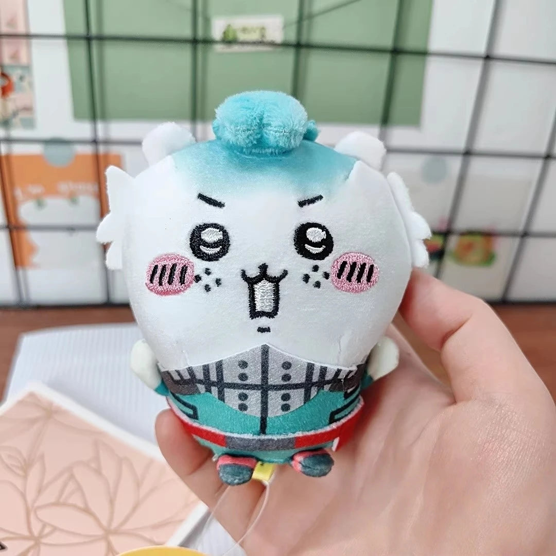 Kawaii My Hero Academia plush keychain Self-deprecating Bear Plush Toys Hachiwares Anime Usagi Plush Toy Backpack Pendant gift