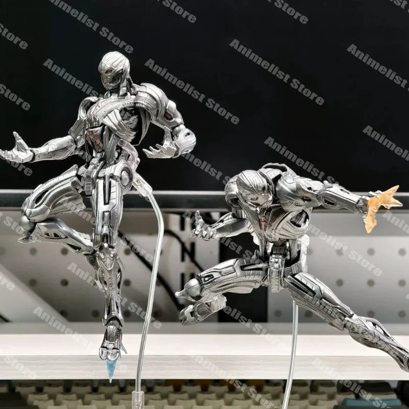 In Stock Marvel Ultron Action Figures 16cm Ko Model Ultron Kaiyodo Amazing Yamaguchi Avengers Anime Collection Toys Gift