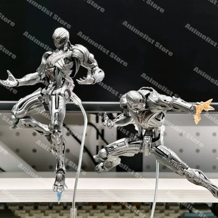 In Stock Marvel Ultron Action Figures 16cm Ko Model Ultron Kaiyodo Amazing Yamaguchi Avengers Anime Collection Toys Gift