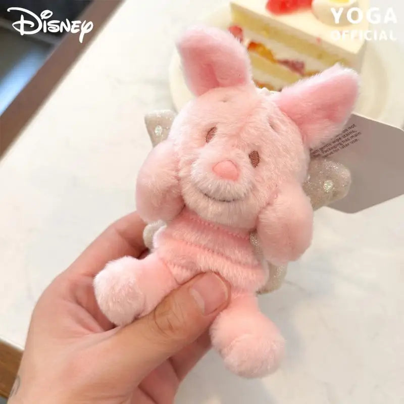 Kawaii Disney Pooh Bear Piglet Plush Toys Keychain Cartoon Eeyore Backpack Pendant Decoration Couple Creative Birthday Gifts