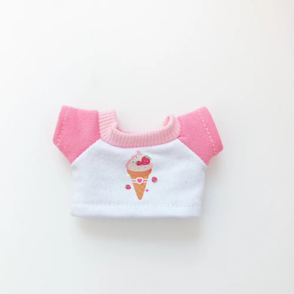 Labubu Doll Clothes Colorful Cartoon Print DIY Set 15/17cm Plush Doll'S Clothes Labubu I II Idol Dolls Sitting Party Accessories