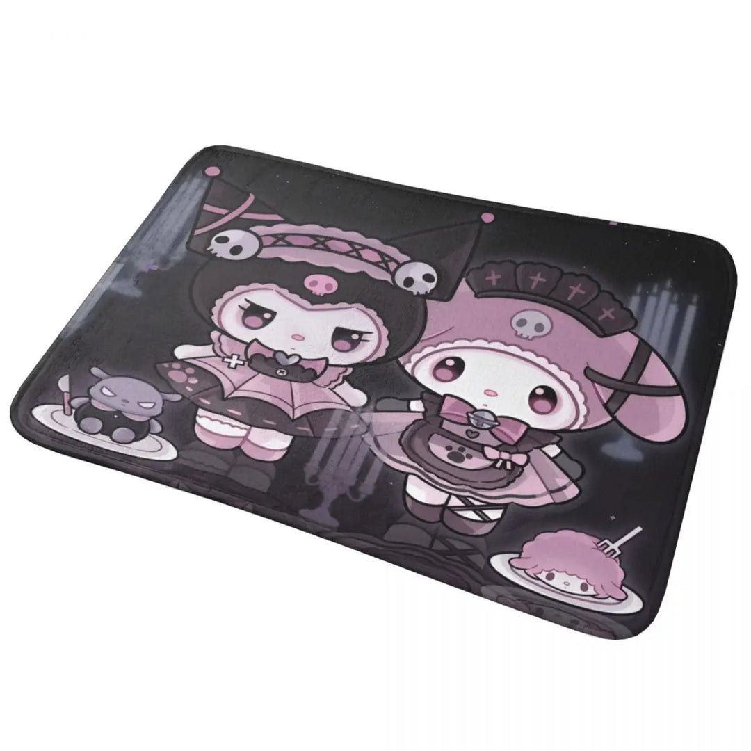 Happy Cartoon Kuromi Baku Memory Foam Bath Mat Rug Non-Slip Ultra Soft Bathroom Floor Rugs Carpet For Bath Shower Tub