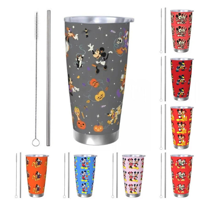 Cartoon Pumpkin Mickey Mouse Tumbler Vacuum Insulated Halloween Design Coffee Cups Vacuum Flask Outdoor Mug Water Bottle, 20oz