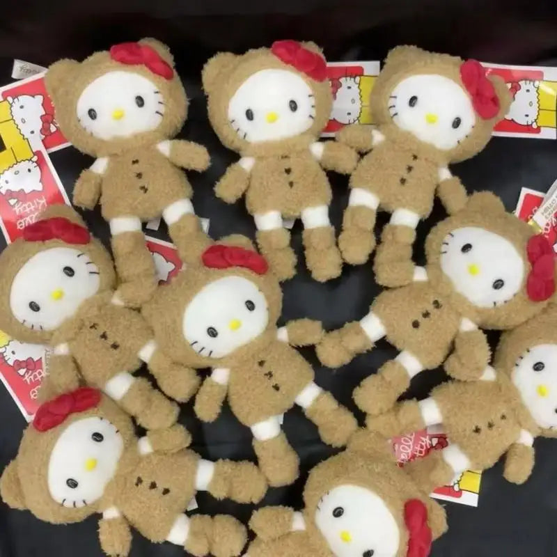 Kawaii Sanrio Hello Kitty Long Legs Kt Keychain Plush Bear Backpack Pendant Decoration Girl Birthday Christmas Gift Peripherals