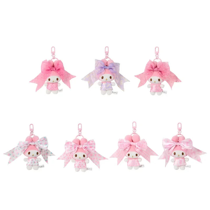 Sanrio My Melody Kawaii Cartoon Plush Toy Keychain Cute 50Th Anniversary Backpack Pendant Decoration Girl Birthday Creative Gift