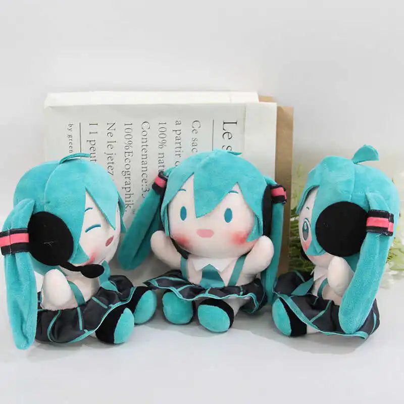 20cm Hatsune Miku Plush Doll Anime Plushie Pendant Peripheral Kawaii Doll Cartoon Children Girl Gifts Student Toy