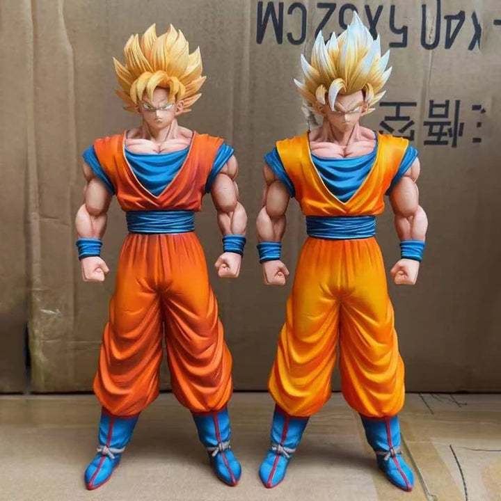 In Stock Hy Dragon Ball Son Goku Ssj1 Figure Super Saiyan Goku Action Figures Ssj2 32cm Pvc Statue Collection Model Toy Gift