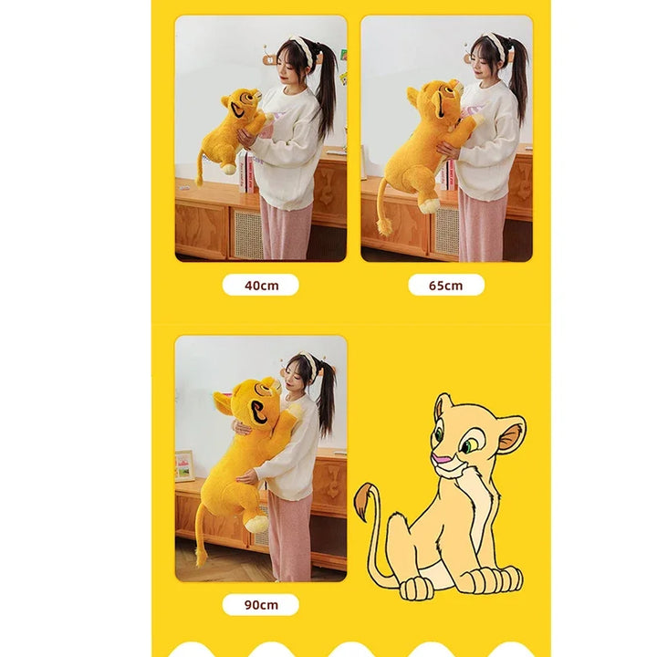 40/90cm The Lion King Disney Plush Toys Kawaii Anime Cute Cartoon Plushie Dolls Animal Simba Stuffed Pillows Gifts for Children