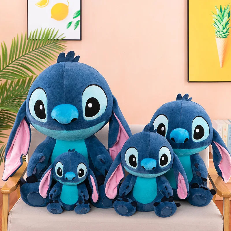 30/60cm Lilo and Stitch Disney Plush Toys Standing Posture Kawaii Pixar Anime Plushie Stich Dolls Soft Stuffed Gift for Children