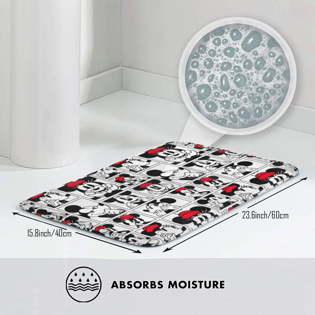 Mickey Mouse Memory Foam Bath Mat Rug Non-Slip Water Absorption Bathroom Floor Rugs Carpet For Bath Entrance Door Doormat