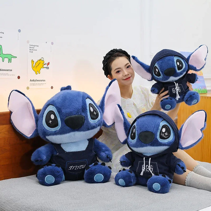 28/48cm Lilo and Stitch Disney Plush Toys Classics Kawaii Anime Cartoon Plushie Hoodie Stich Dolls Soft Stuffed Gift for Kids