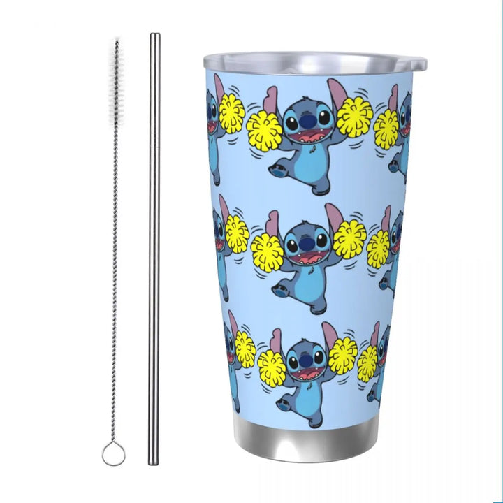 Funny & Stitch Insulated Tumbler with Straws Cute Koala Stainless Steel Thermal Mug Outdoor Travel Thermos Bottle Cup, 20oz