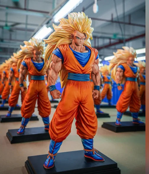 In Stock JT Dragon Ball Son Goku Ssj3 Action Figure 30cm Pvc Statue Collection Super Saiyan Goku Model Toy Gift