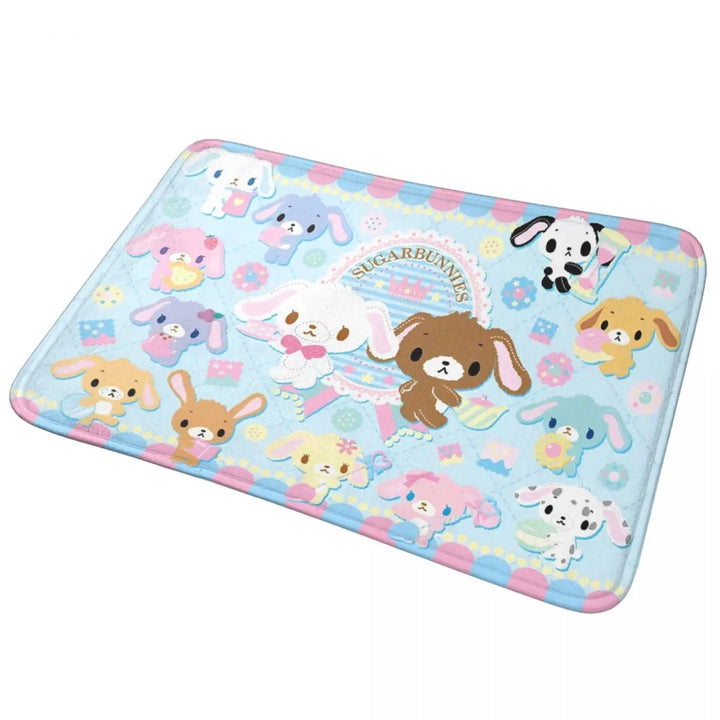 Cute Sugarbunnies Memory Foam Bathroom Rugs Ultra Soft Non-Slip Sugar Rabbit Carpet Bath Mat Water Absorbent for Shower