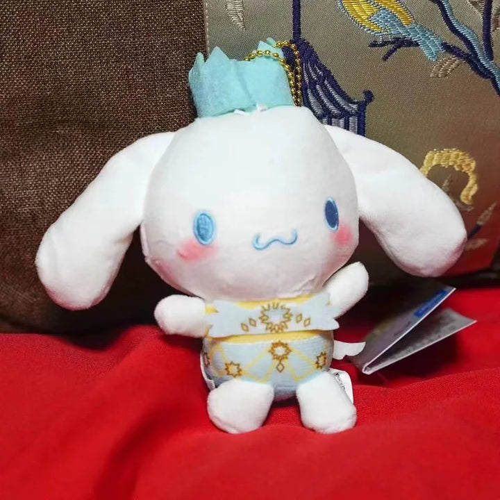 kawaii Sanrio Plush Toys Pendant Kuromi Cinnamoroll Cardcaptor Sakura series bow Kitty cat MY melody plush keychain bag charm