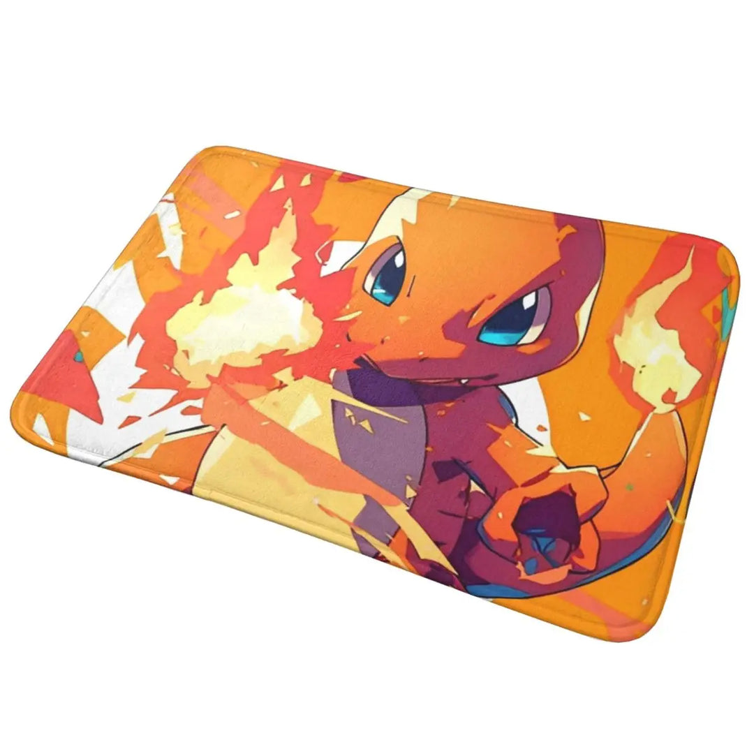 Cute Cartoon Manga Bathroom Rugs Mat Extra Soft and Absorbent Pokemon Bath Rugs Mats Carpet Non-Slip for Kitchen Shower