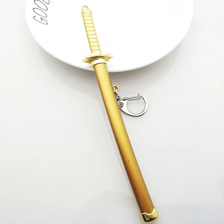 Mini Sword With Sheath China Ancient Sword Zinc Alloy Tang Hengdao Han Sword Weapon Model Keychain Pendant Cosplay Accessories