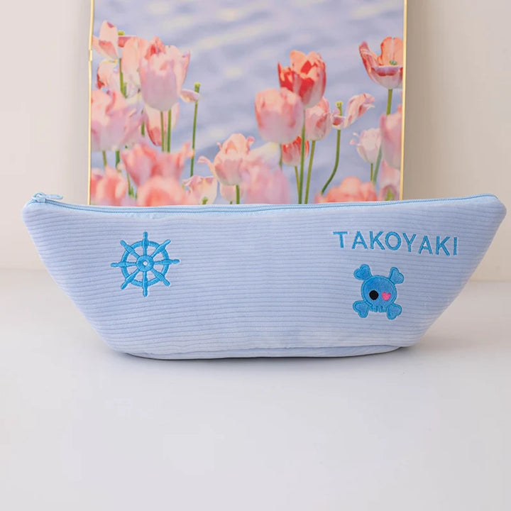 Mini Octopus in Pirate Boat Plushie Takoyaki Cosplay Octopus Soft Doll Birthday Gifts Creative Amusing Food Plush Toys Snacks