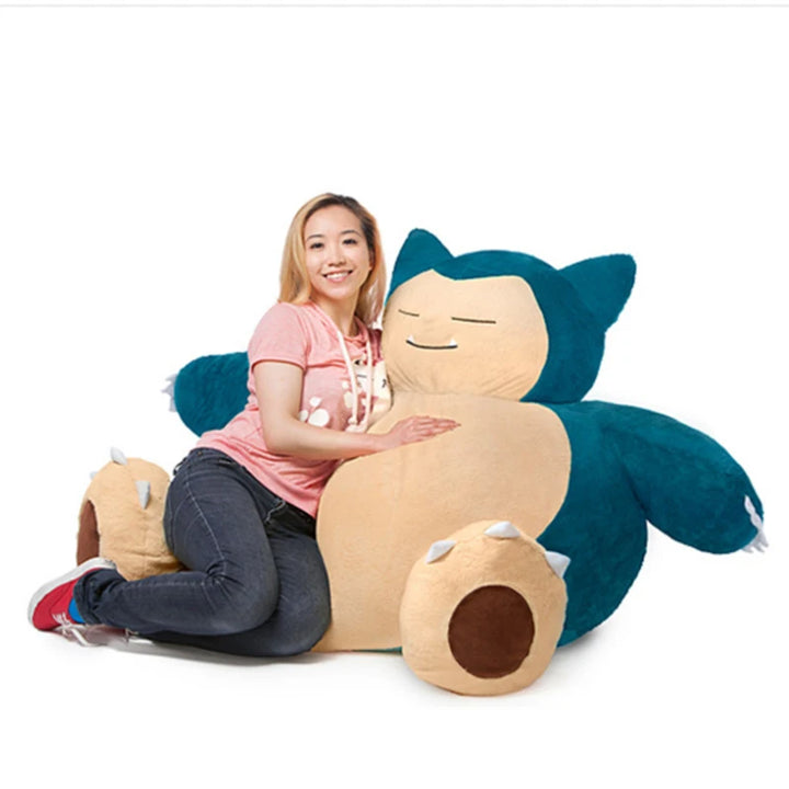 Huge Pokemon Snorlax Anime Plush Toys Big Pokémon Plushie Kawaii Sofa Semi-finished Leather Holster Pillow Gift for Children