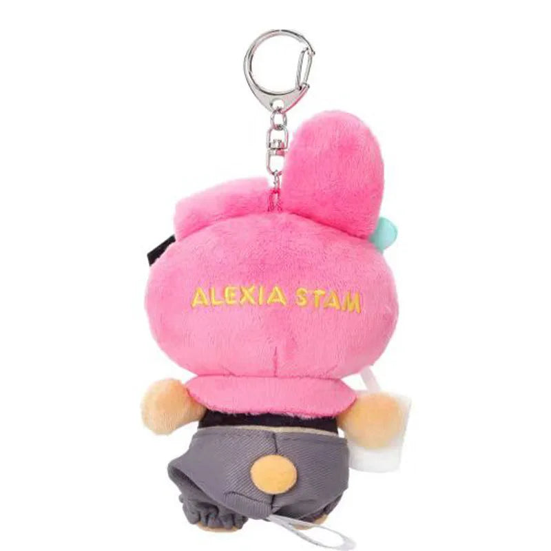 Kawaii Sanrio Black Skin Hello Kitty Luggage Plush Toys Backpack Keychain Cartoon Peripheral Doll Girls Birthday Creative Gift