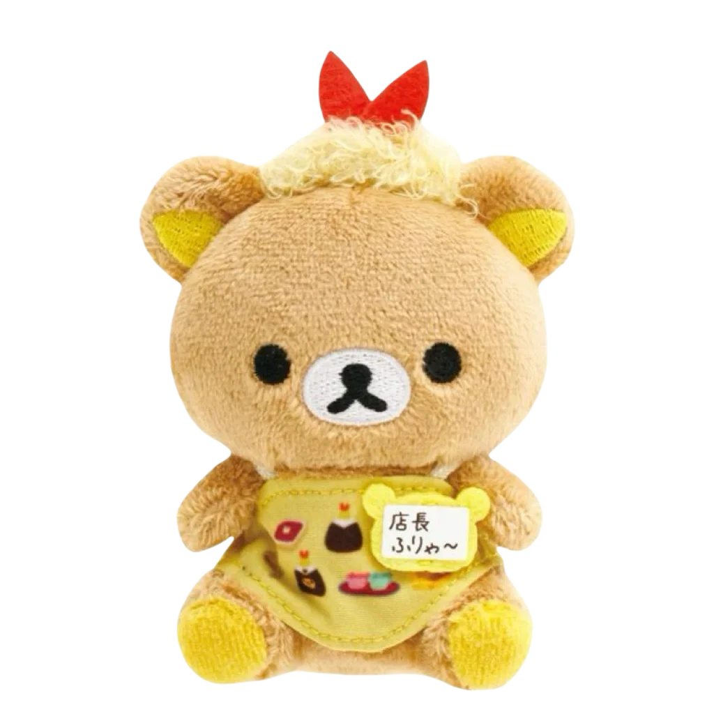 Kawaii Cartoon Rilakkuma Korilakkuma Anniversary Limited Manager Series Keychain Backpack Pendant Plush Toys Doll Accessories