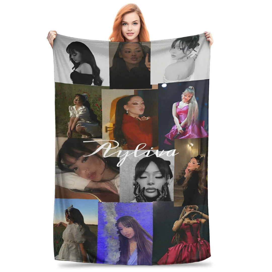 Singer Ayliva Schwarzes Herz Blanket  Plush Awesome Breathable Throw Blanket for Home Textile Decor