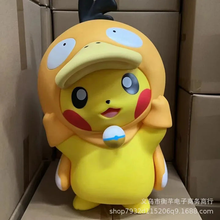 Anime Pokemon 1:1 Big Size Psyduck Large Figure Pikachu Cosplay Action Model Doll Figurine Christmas Surprise Gifts