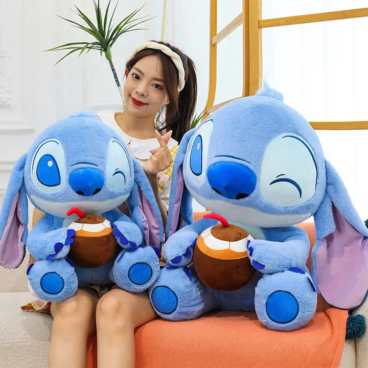 Lilo and Stitch Plush Toy Disney 32/90CM Cartoon Anime Stuffed Kawaii Coconut Soft Plushie Kids Birthday Xmas Gifts Stich Doll