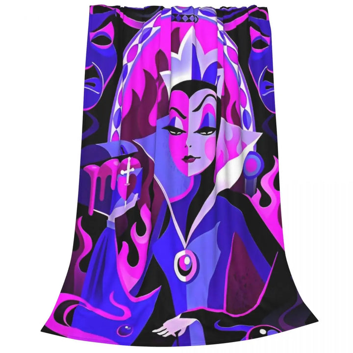 Evil Queen Blanket Coral Fleece Plush Textile Decor Villains Portable Soft Throw Blanket for Home Car Rug Piece