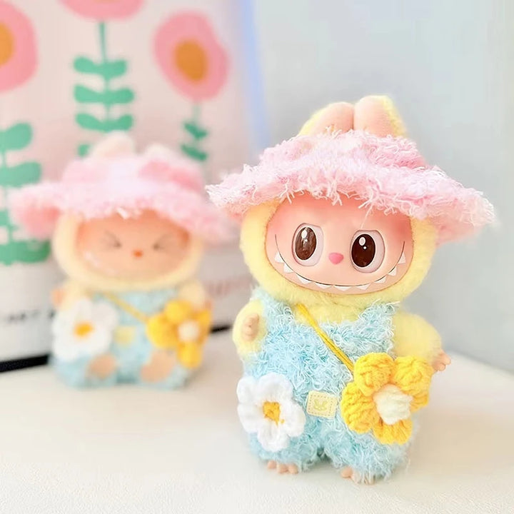 15cm/17cm Labubu Doll Costume Sitting Party 1st And 2nd Generation Little Devil Angel Set Cute DIY Gift