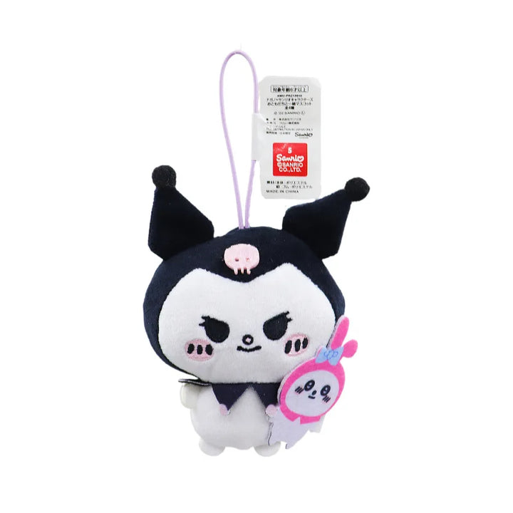 Sanrio Kawaii Kuromi My Melody Cartoon Cute Cinnamoroll Pom Porin Purin Plush Toys Bag Pendant Keychain Christmas Birthday Gifts