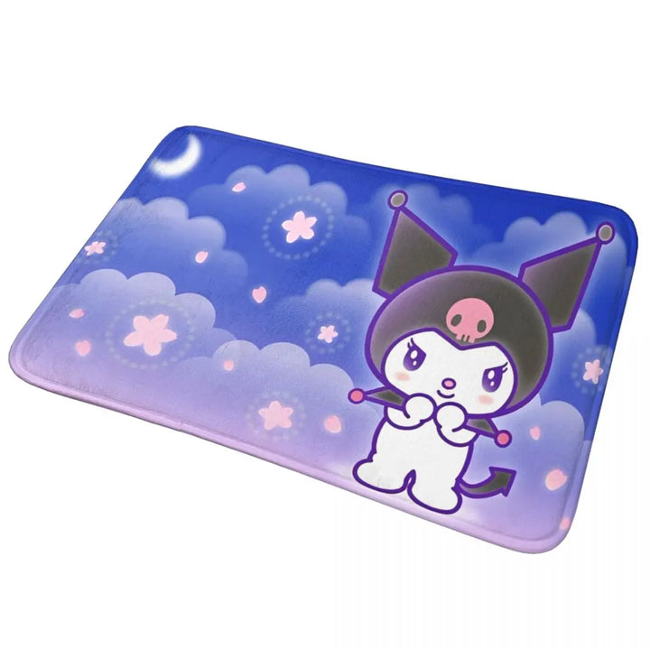 Cartoon Kuromi Bathroom Rugs Mat Quick Dry Bath Rugs Mats Carpet Non-Slip for Shower Tub