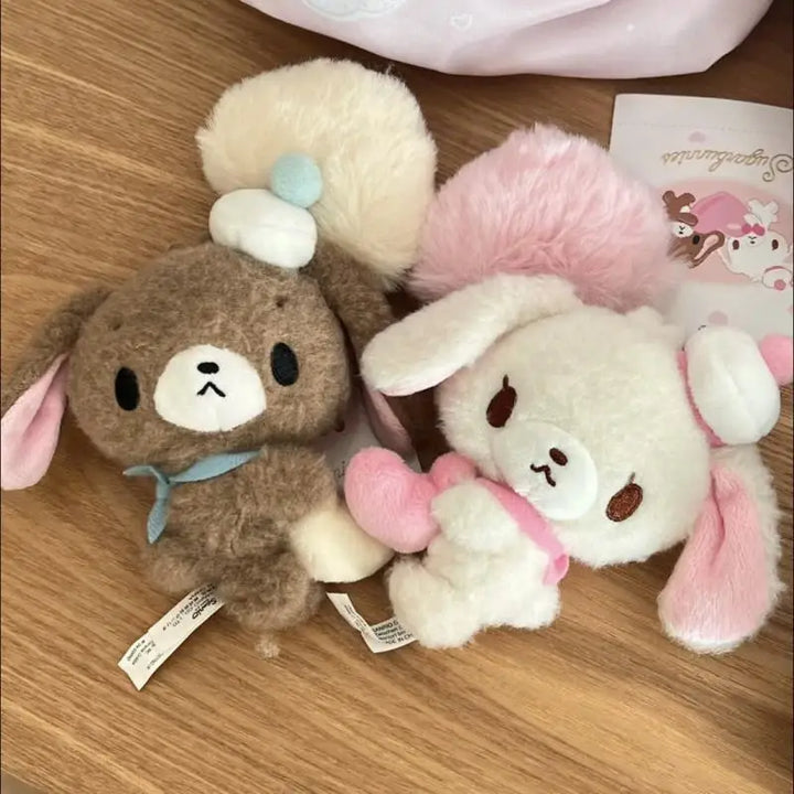 Kawaii Sanrio Sugarbunnies Plush Toys Cartoon Keychain Doll Cute Sweet Backpack Pendant Decoration Girl Birthday Creative Gift